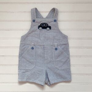 VINTAGE MINIWEAR VGUC Classic Seersucker Car Appliqué Shortall